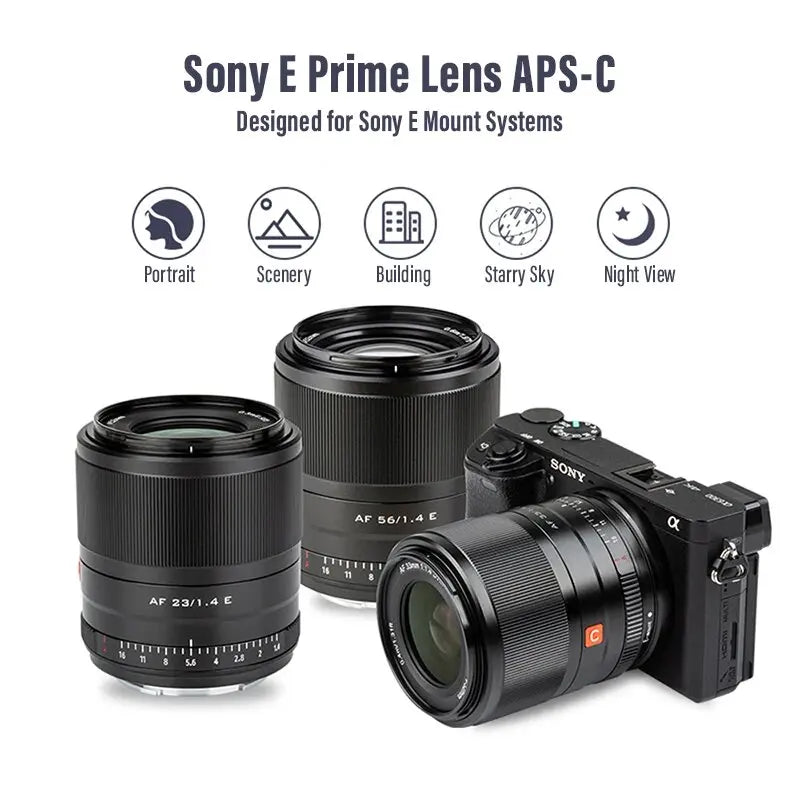 Viltrox 13mm 23mm 33mm 56mm F1.4 for Sony E Lens