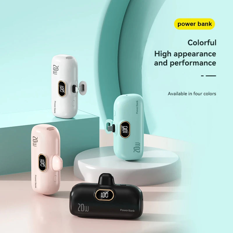 Mini Fast-Charge Wireless Capsule Power Bank