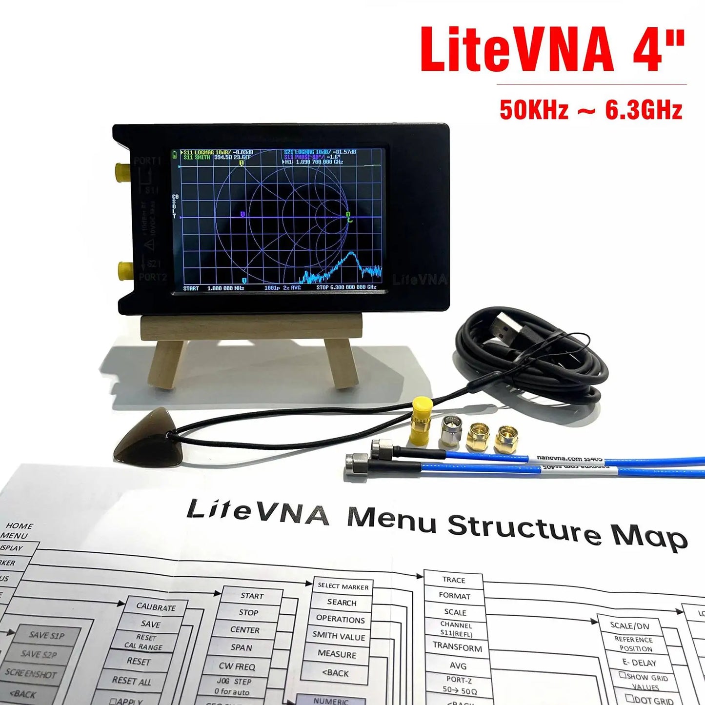 New LiteVNA-64 50KHz-6.3GHz LiteVNA