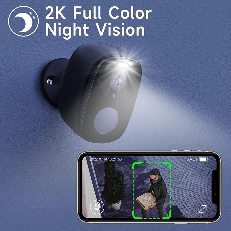 New  2K Battery Powered WiFi Camera