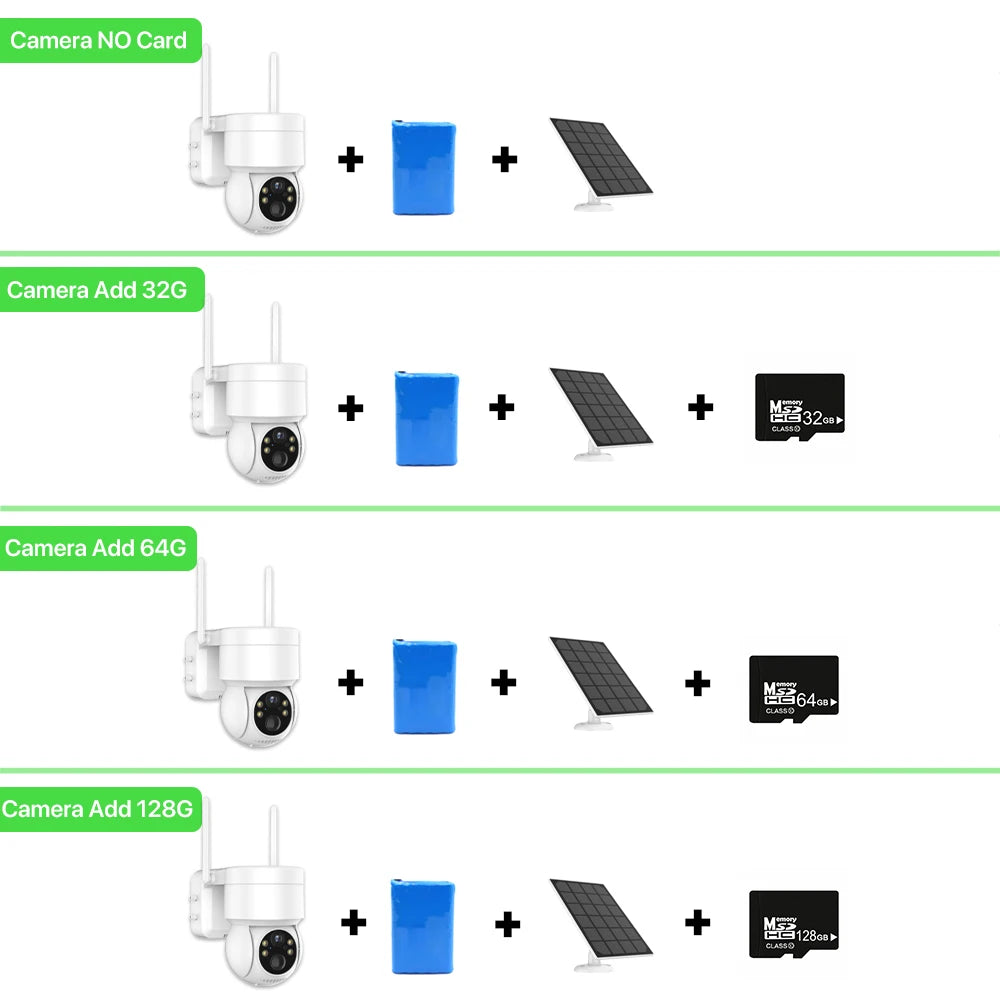 WiFi PTZ Camera Outdoor Wireless Solar IP Camera