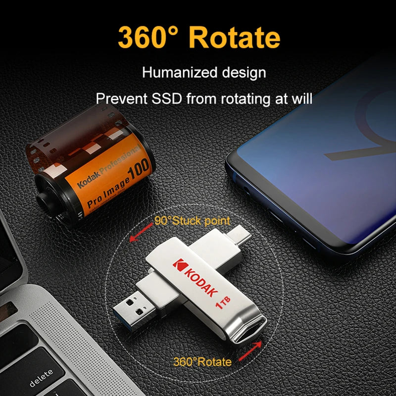 KODAK 1tb Portable SSD External Hard Drive