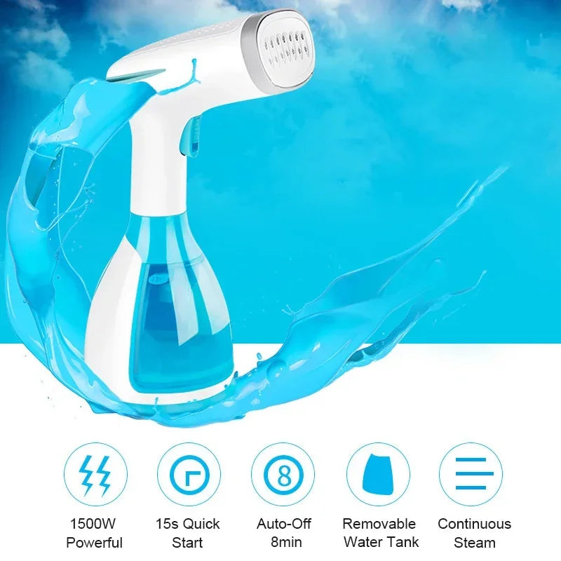 1500W Powerful 280ml Portable Fabric Steamer