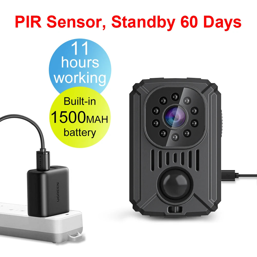 Mini PIR Video Body Camera Back Clip Photography DV Smart Camera