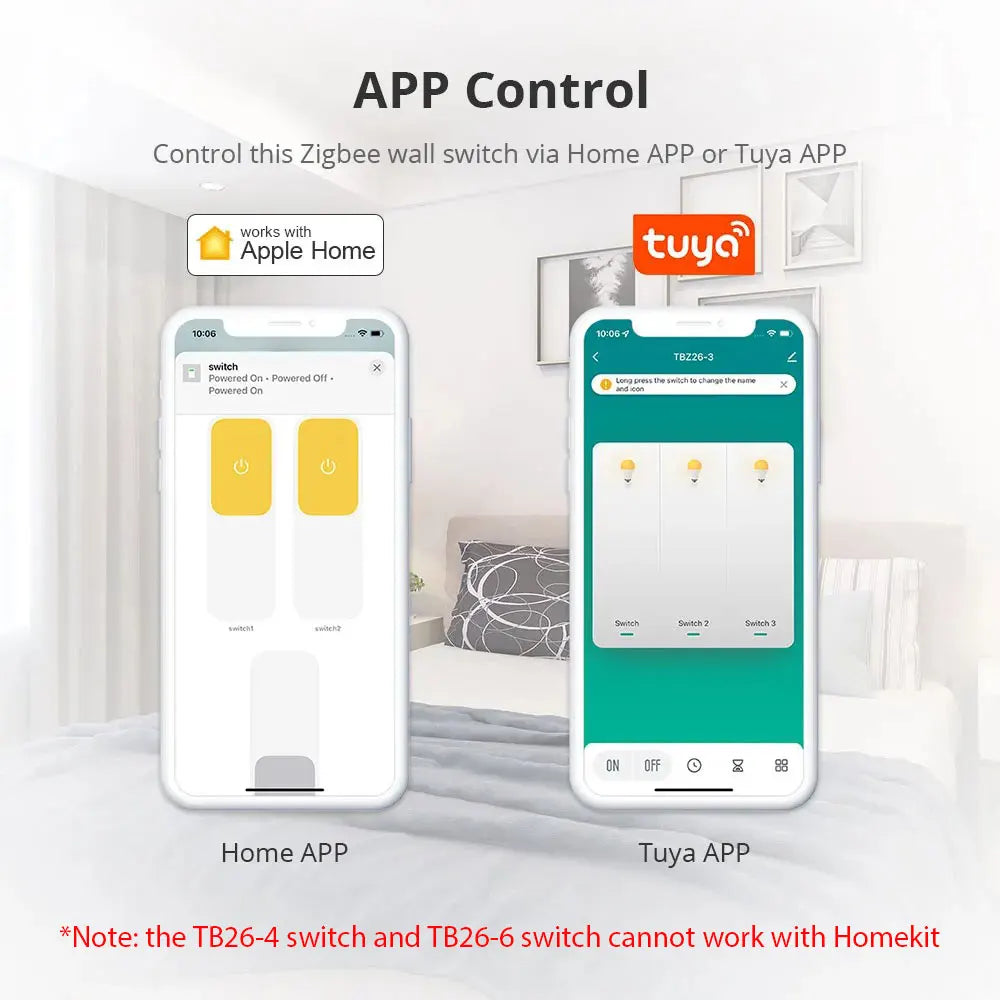 Tuya Zigbee Smart 1 2 3 4 6 Gangs Light Switch