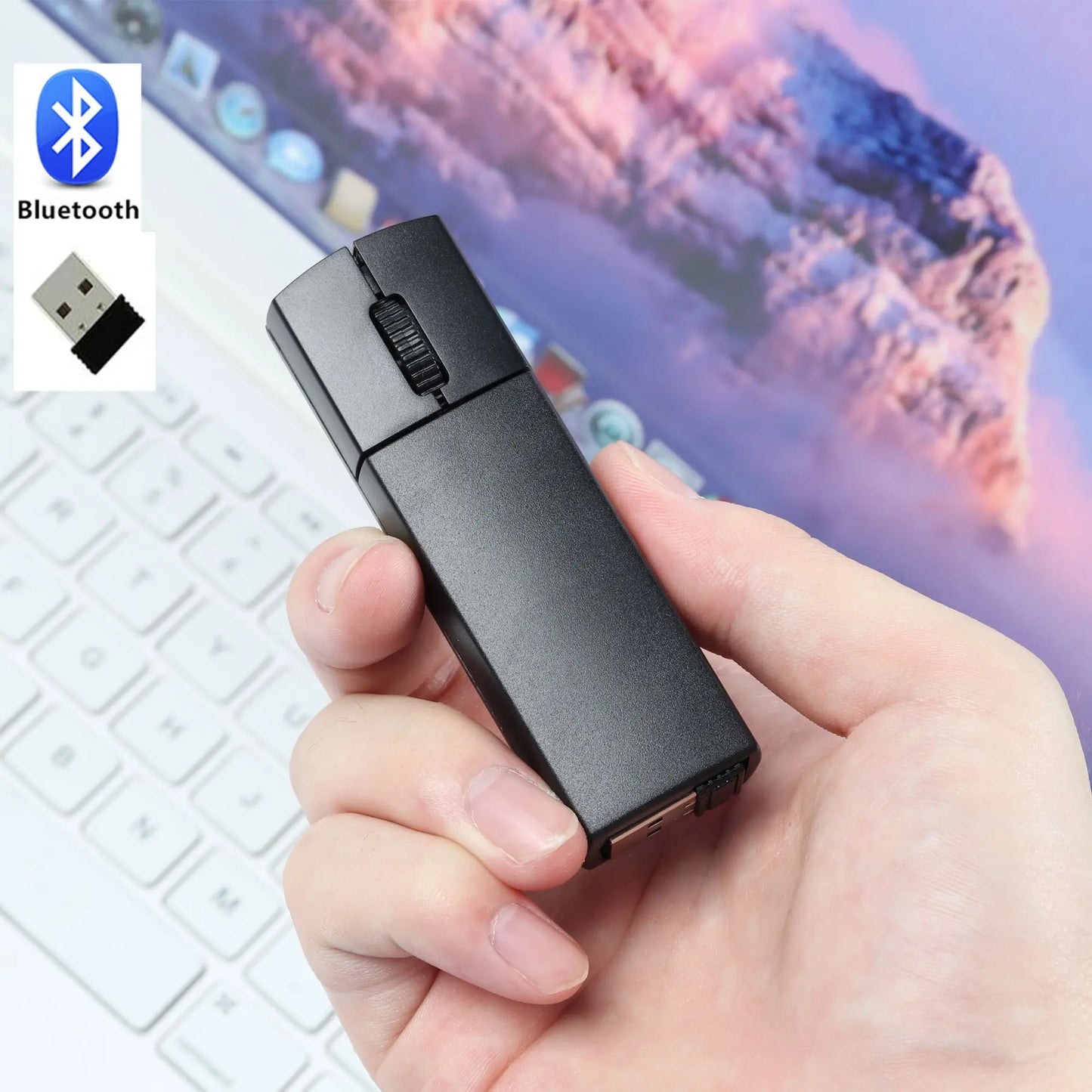 Bluetooth 2.4G Dual-mode Mini Wireless Mouse Mute Pen