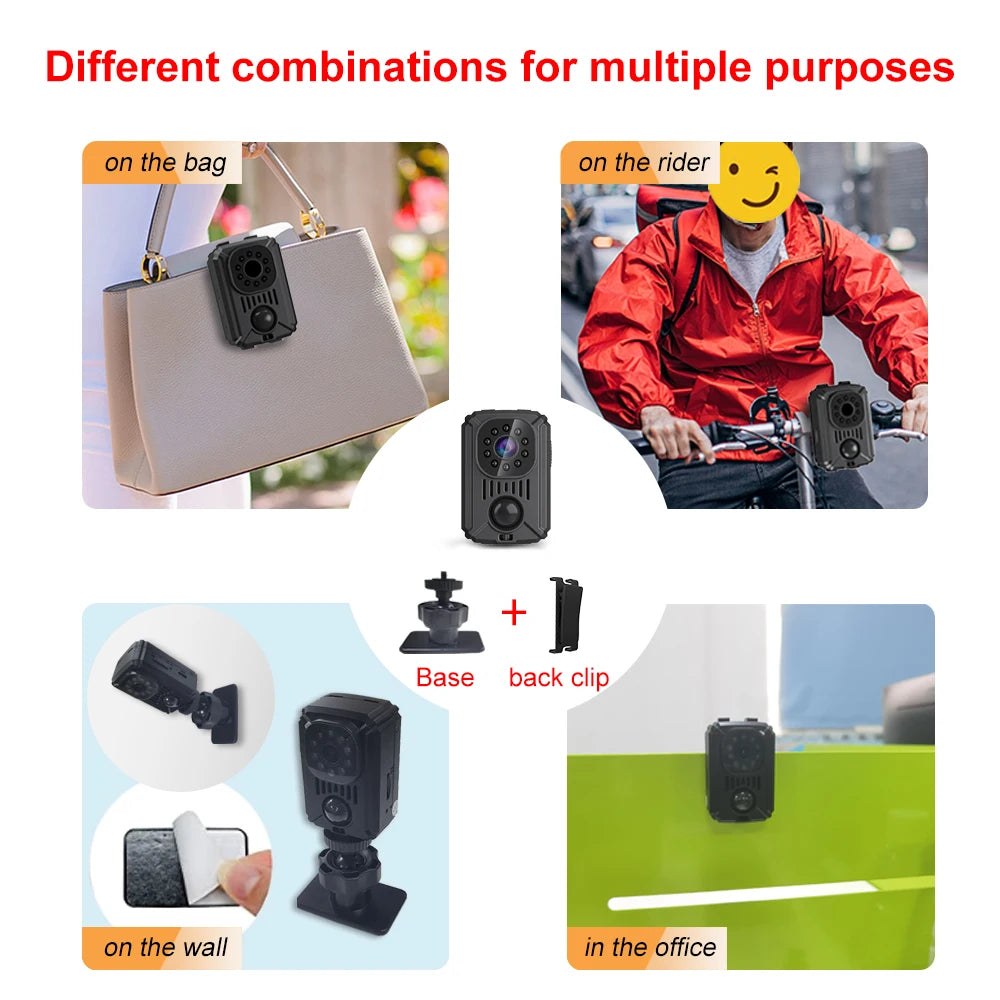 Mini PIR Video Body Camera Back Clip Photography DV Smart Camera