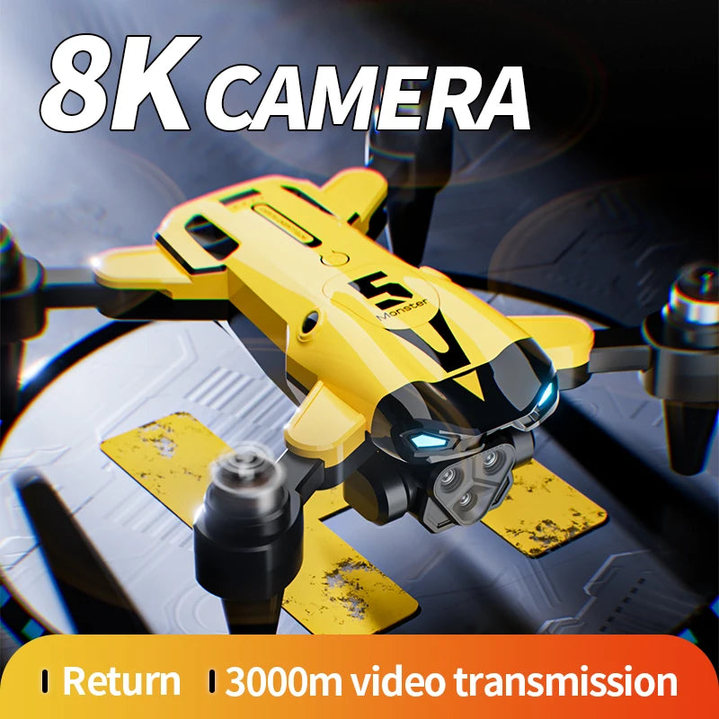 M5 RC Drone 8K Professinal Wide Angle HD Three Camera