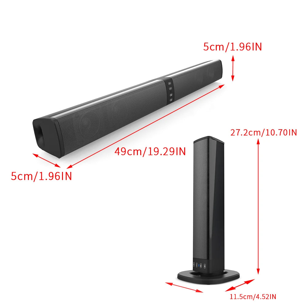 Powerful Soundbar Sound Radio Blaster Bar Audio TV PC Computer