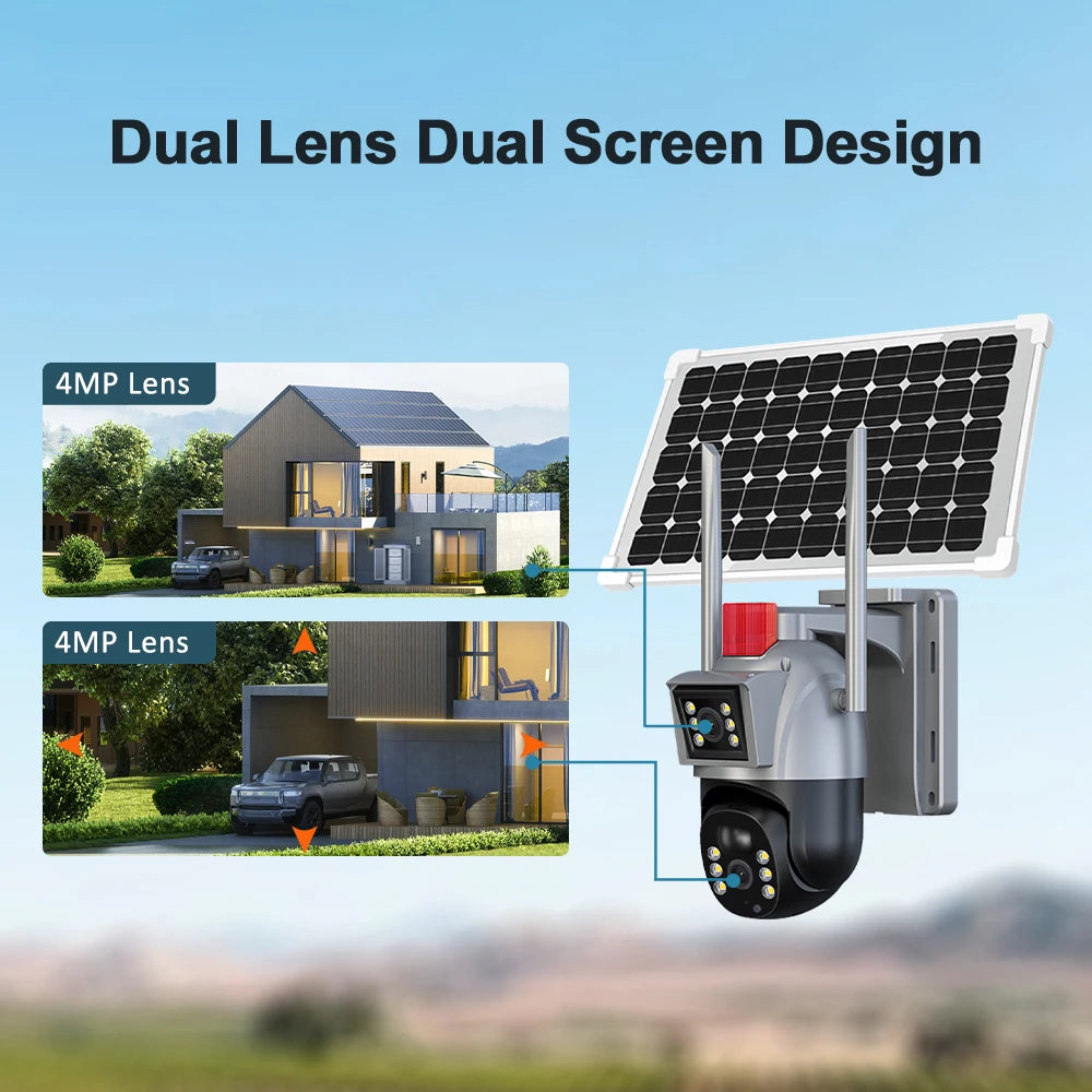 New 4K 8MP 4G Sim Card Solar Camera