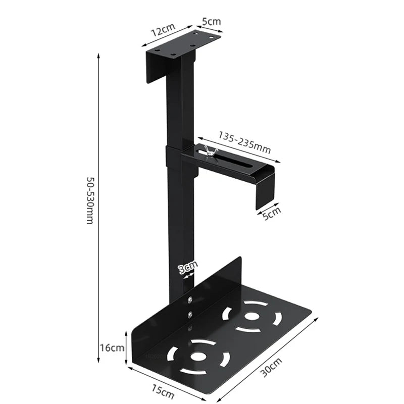 Universal PC Case Holder Under Desk Wall Side Mount CPU Stand