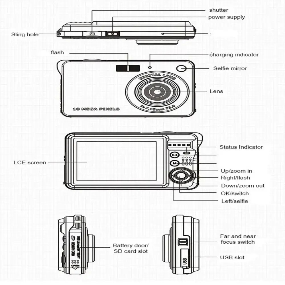 Outdoor Anti-Shake Instant Photo Camera