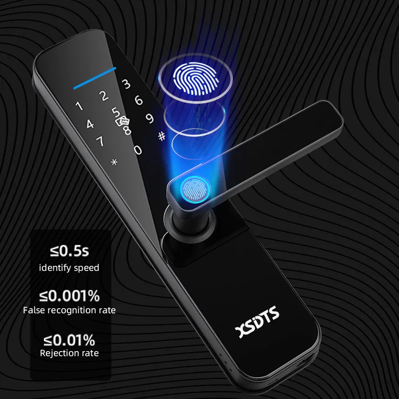 Wifi Electronic Smart Door Lock With Biometric Fingerprint / Smart Card