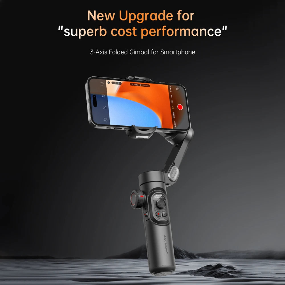 Gimbal Stabilizer for Smartphone with Fill Light for iPhone