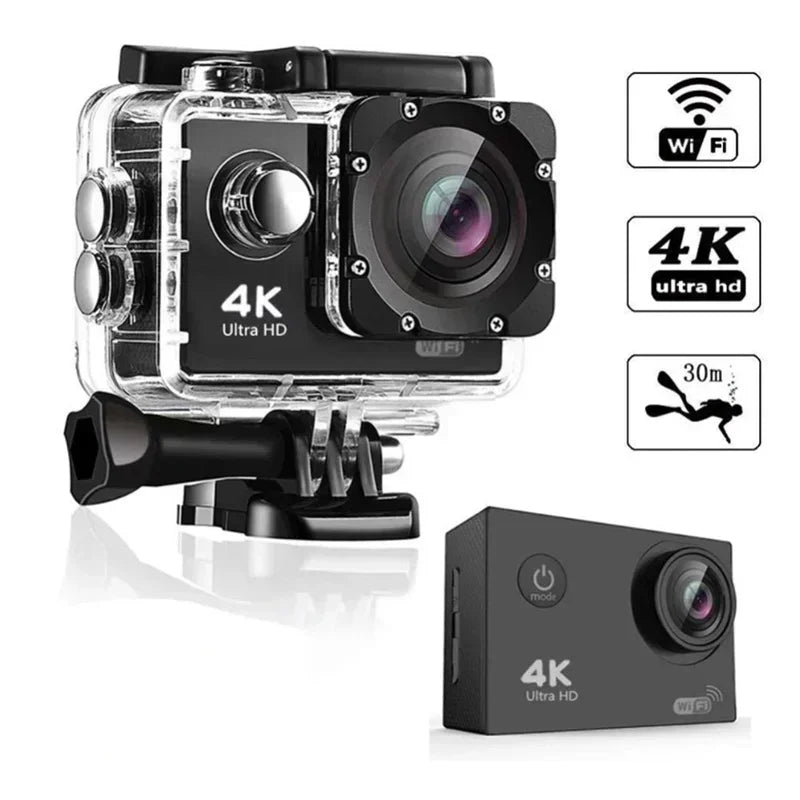 HD 4K / 30fps WiFi 2.0" 140D Underwater Waterproof Cam