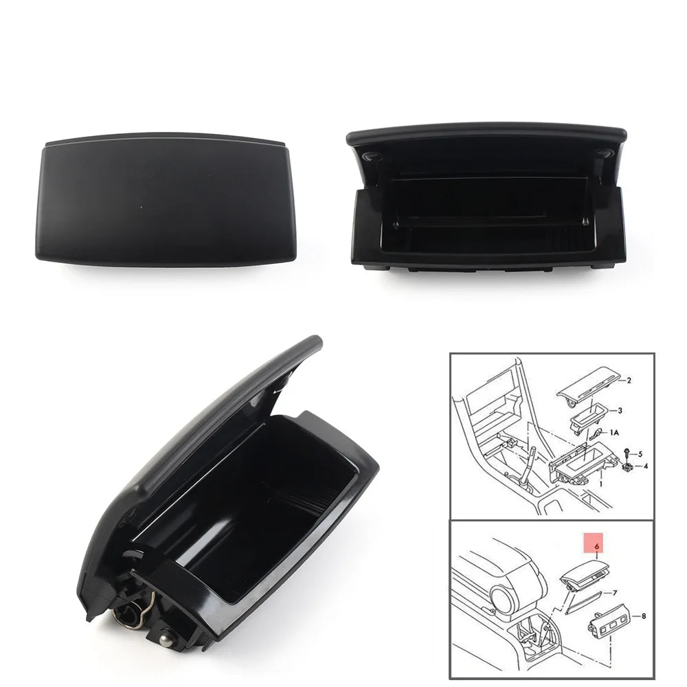 Black Car Center Console Ashtray Rear For Audi A4 B6 B7 Accessories