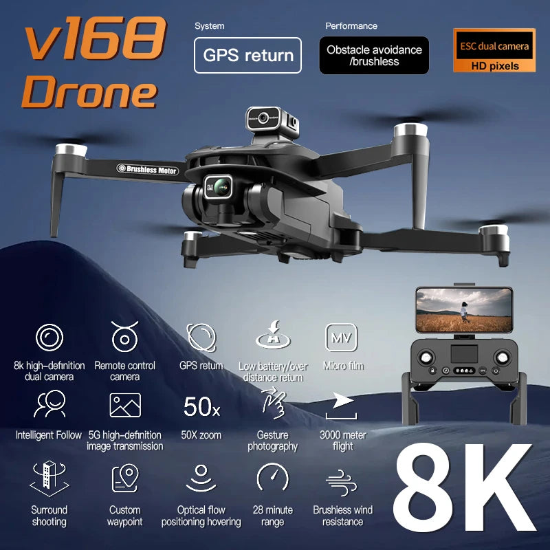 8K 5G GPS Professional HD Aerial Photography Dual-Camera