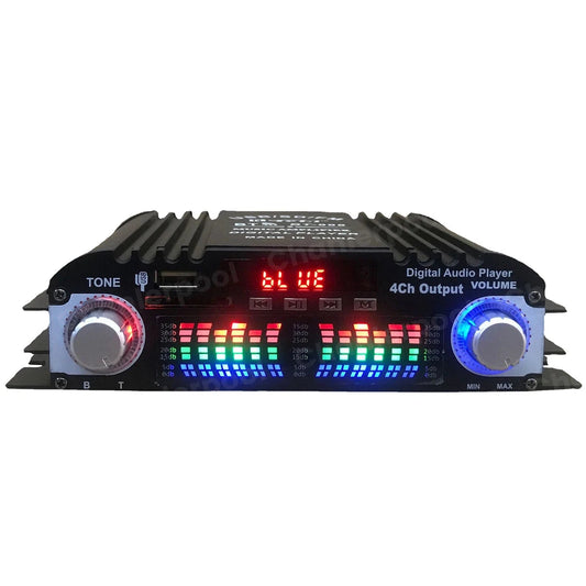 Amplifier Digital 4 Channel Audio Amplifier Bluetooth Karaoke Player