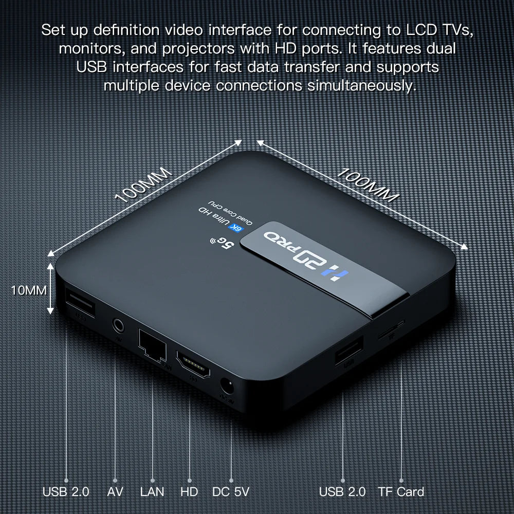 New H20PRO Android 10.0 TV Box