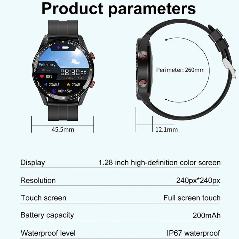 Men Laser Health Blood Pressure Fitnes Sports Watches