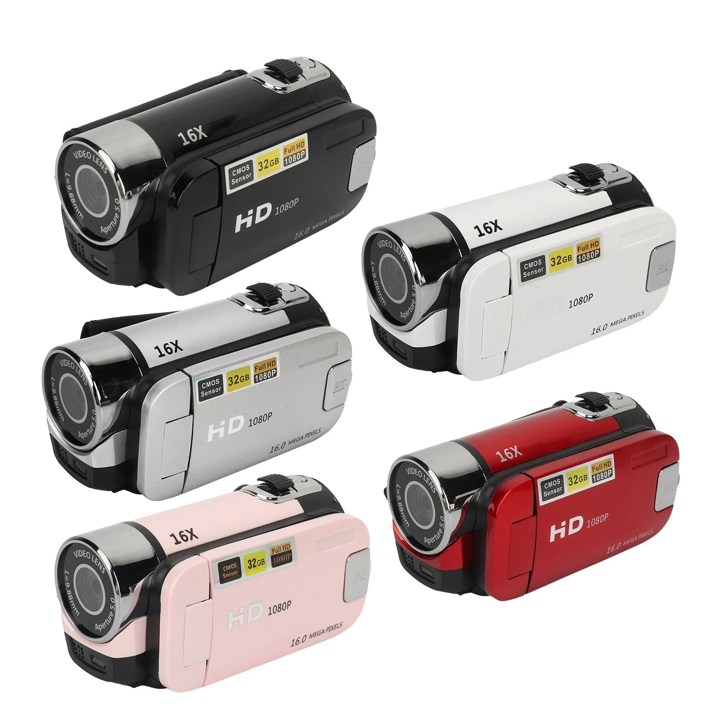 1080P 16MP Digital Camera 2.4 Inch Rotatable Screen Camcorder