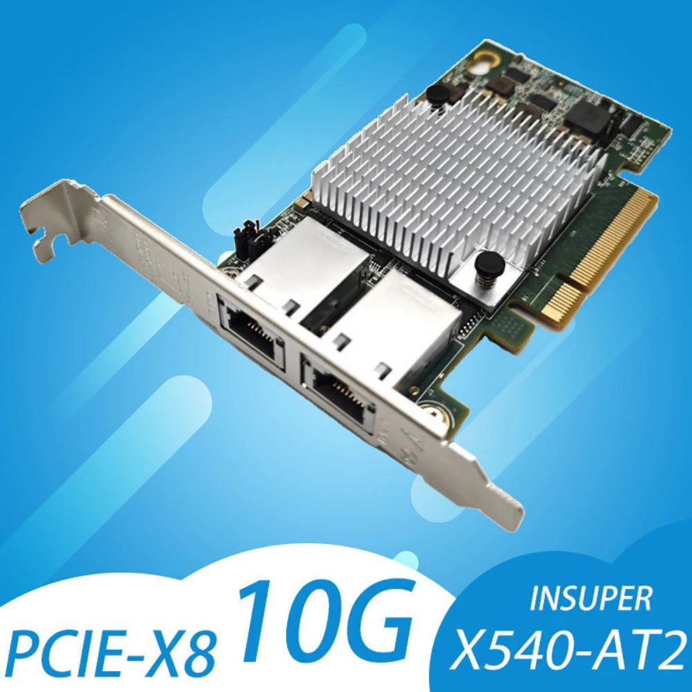 Dual RJ45 Ports PCIE X8 Intel X540-T2 Converged Ethernet Adapter