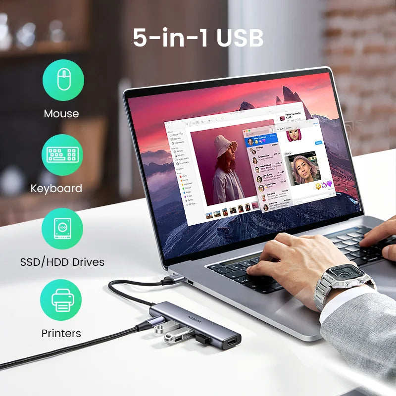 USB3.0 Adapter For Macbook Pro Air M1 PC Laptop Accessories